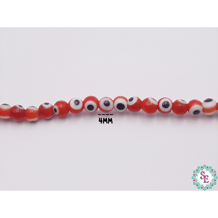 OJO TURCO REDONDO # 4MM ROJO 1