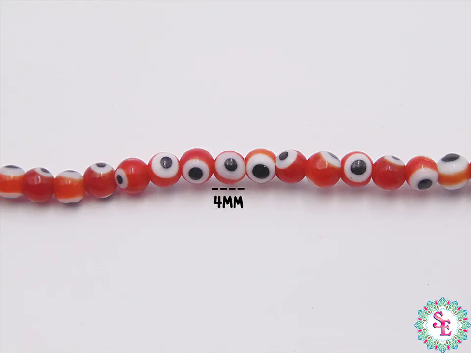 OJO TURCO REDONDO # 4MM ROJO 1