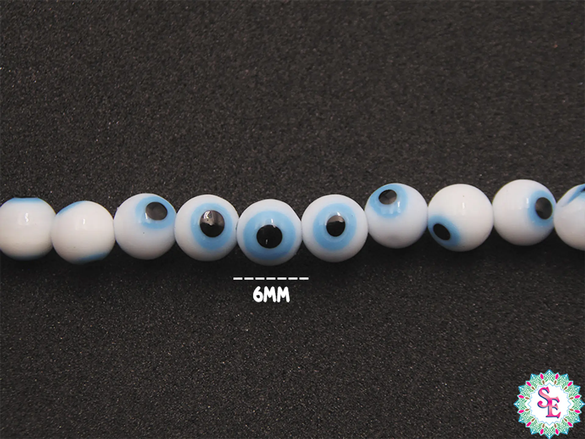 OJO TURCO REDONDO # 6MM BLANCO 1