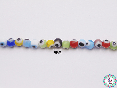 OJO TURCO REDONDO # 4MM MIX COLOR 