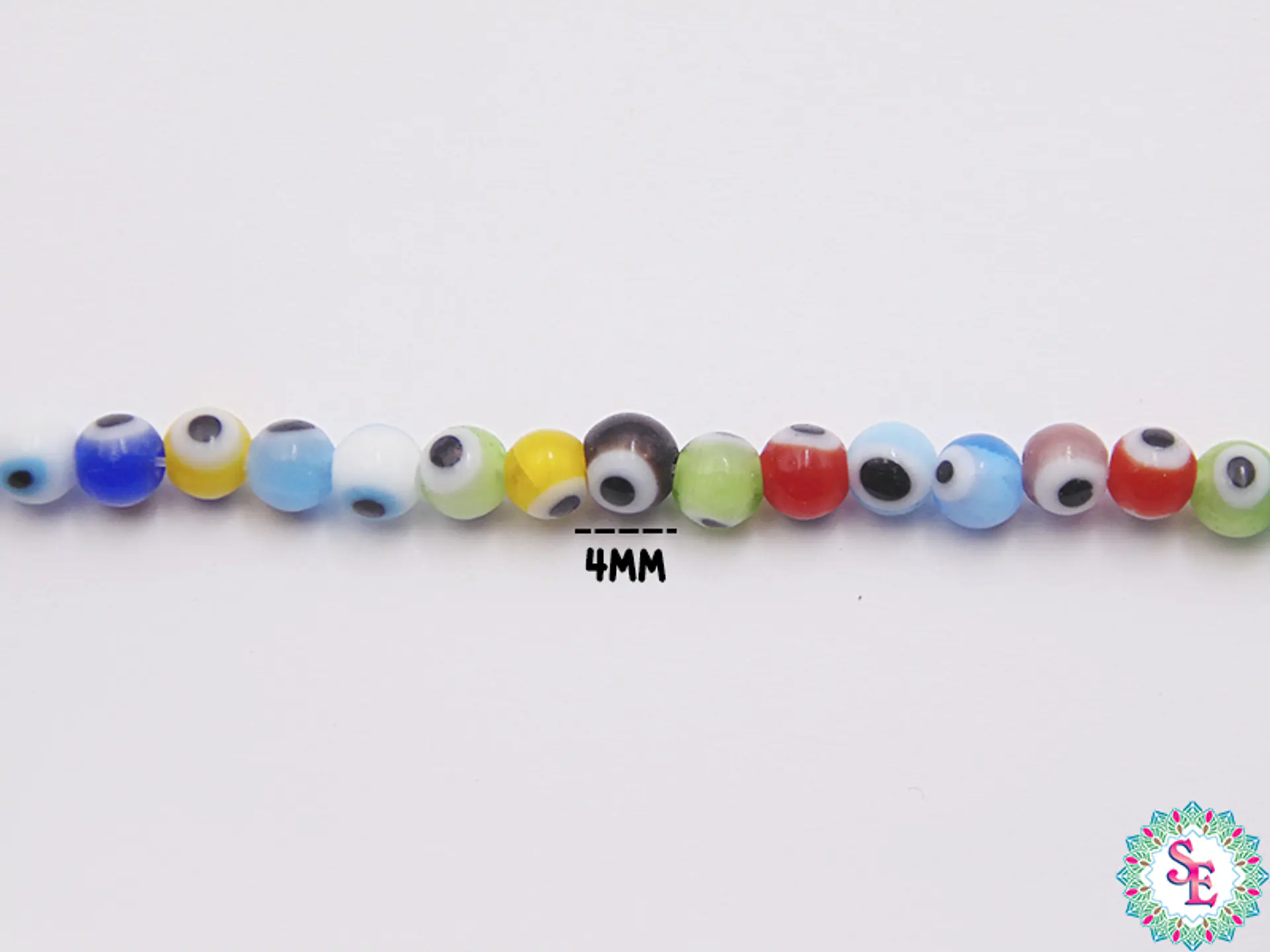OJO TURCO REDONDO # 4MM MIX COLOR  1