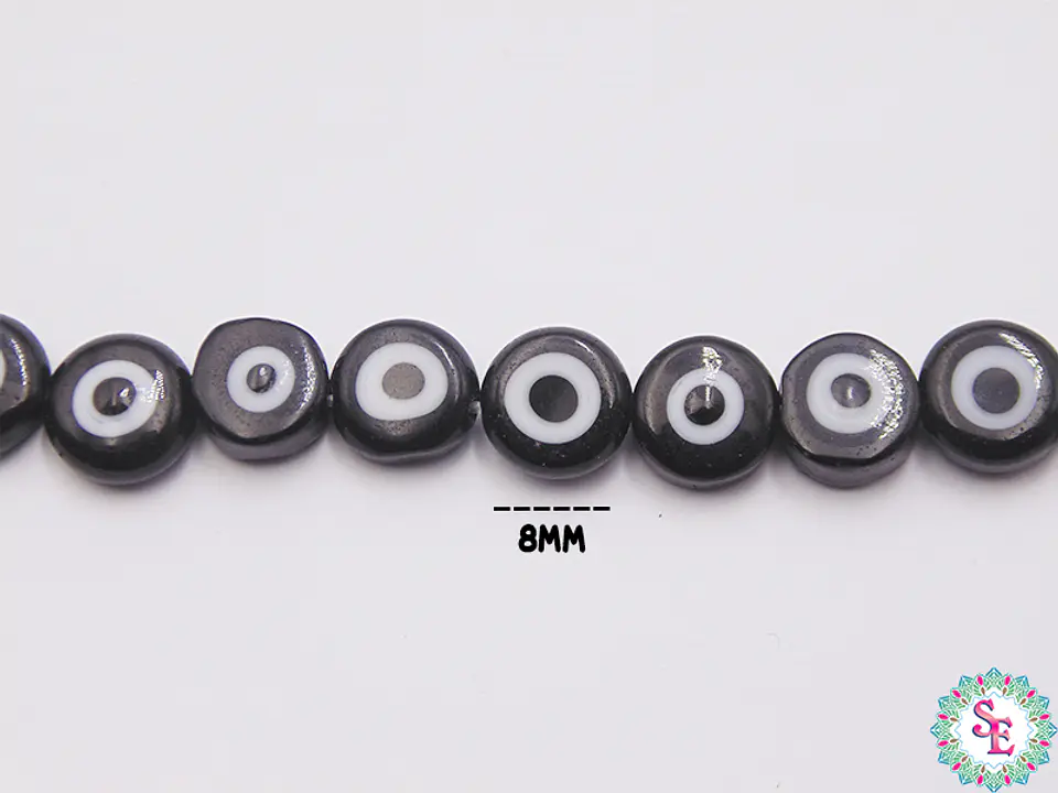 OJO TURCO PLANO # 8MM NEGRO  1