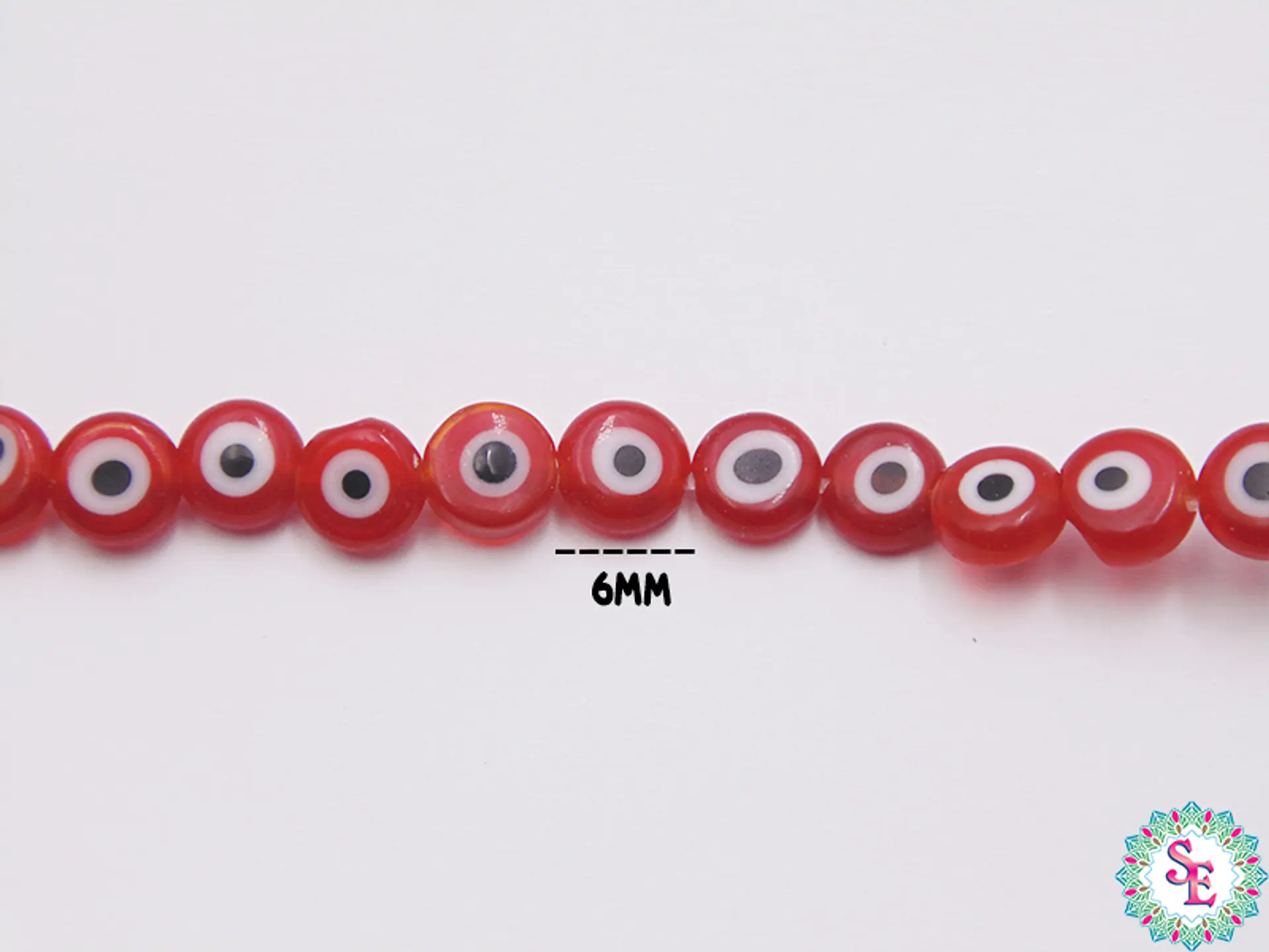 OJO TURCO PLANO # 6MM ROJO 1