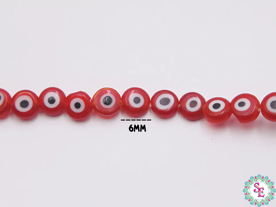 OJO TURCO PLANO # 6MM ROJO 1