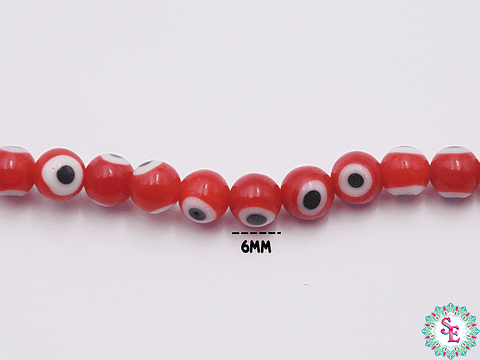 OJO TURCO REDONDO # 6MM ROJO
