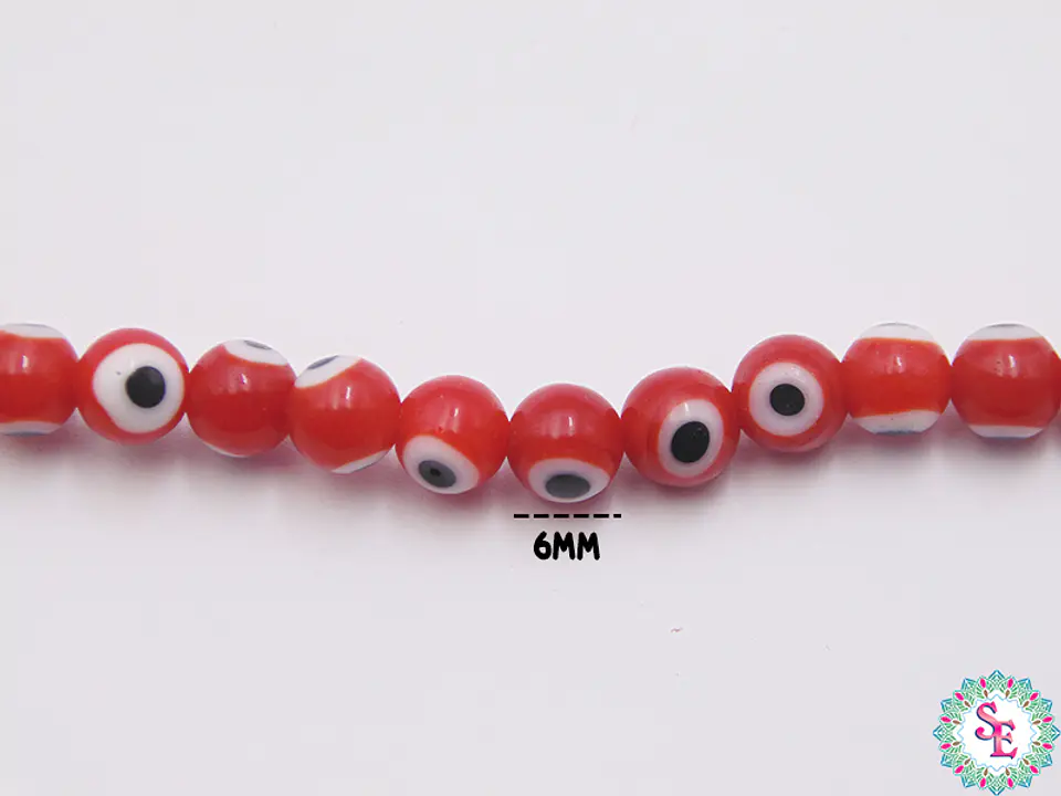 OJO TURCO REDONDO # 6MM ROJO 1