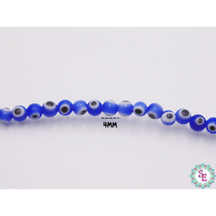 OJO TURCO REDONDO # 4MM AZUL REY