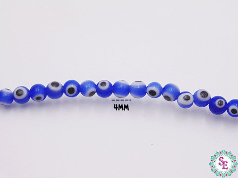 OJO TURCO REDONDO # 4MM AZUL REY