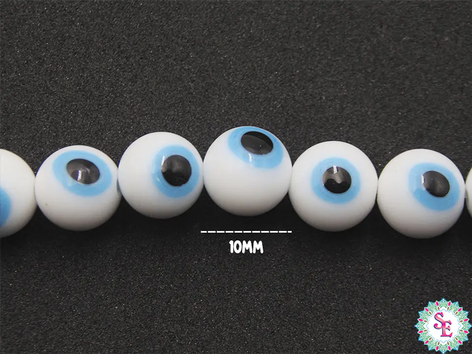 OJO TURCO REDONDO # 10MM BLANCO 1