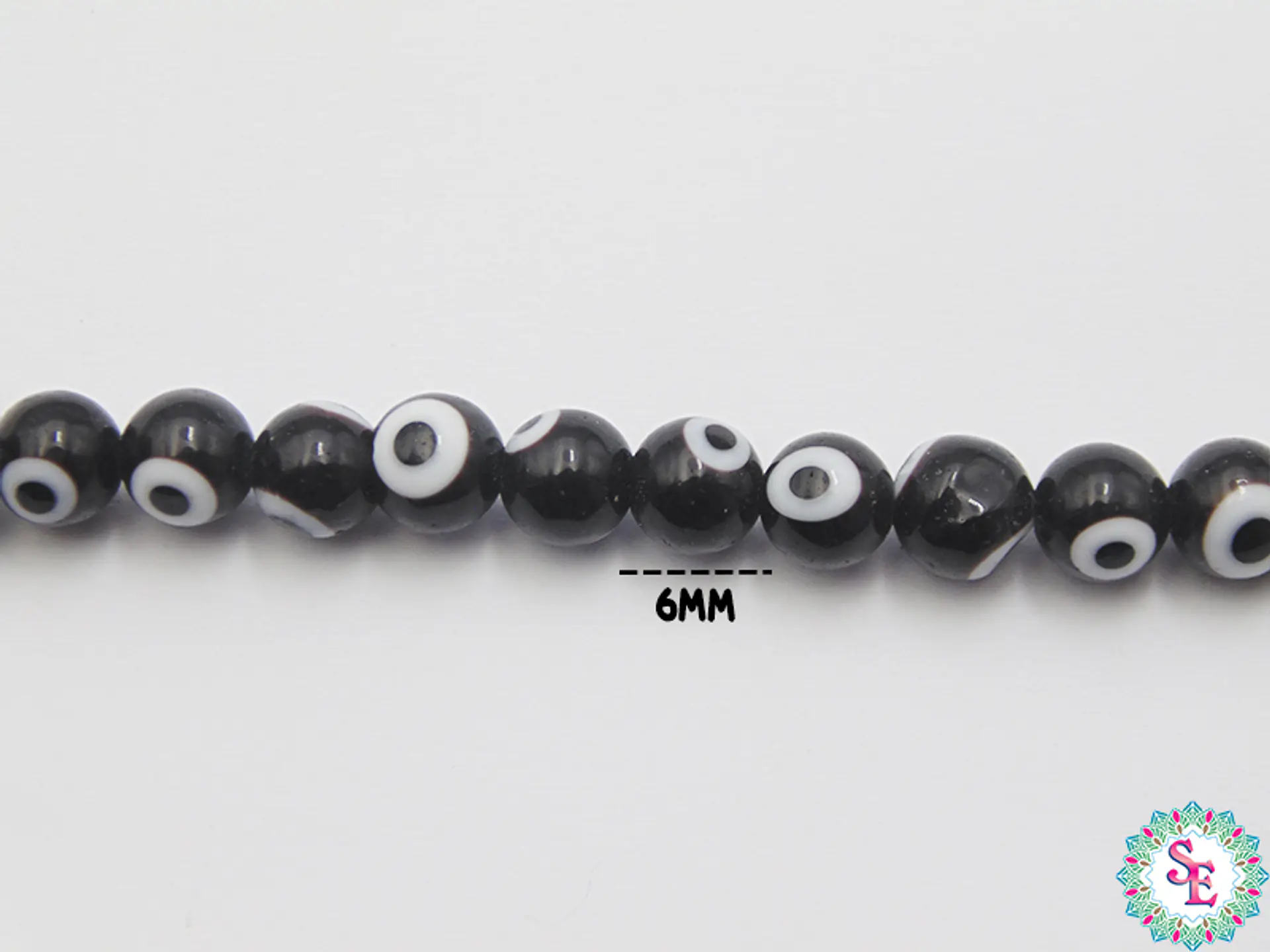 OJO TURCO REDONDO # 6MM NEGRO 1