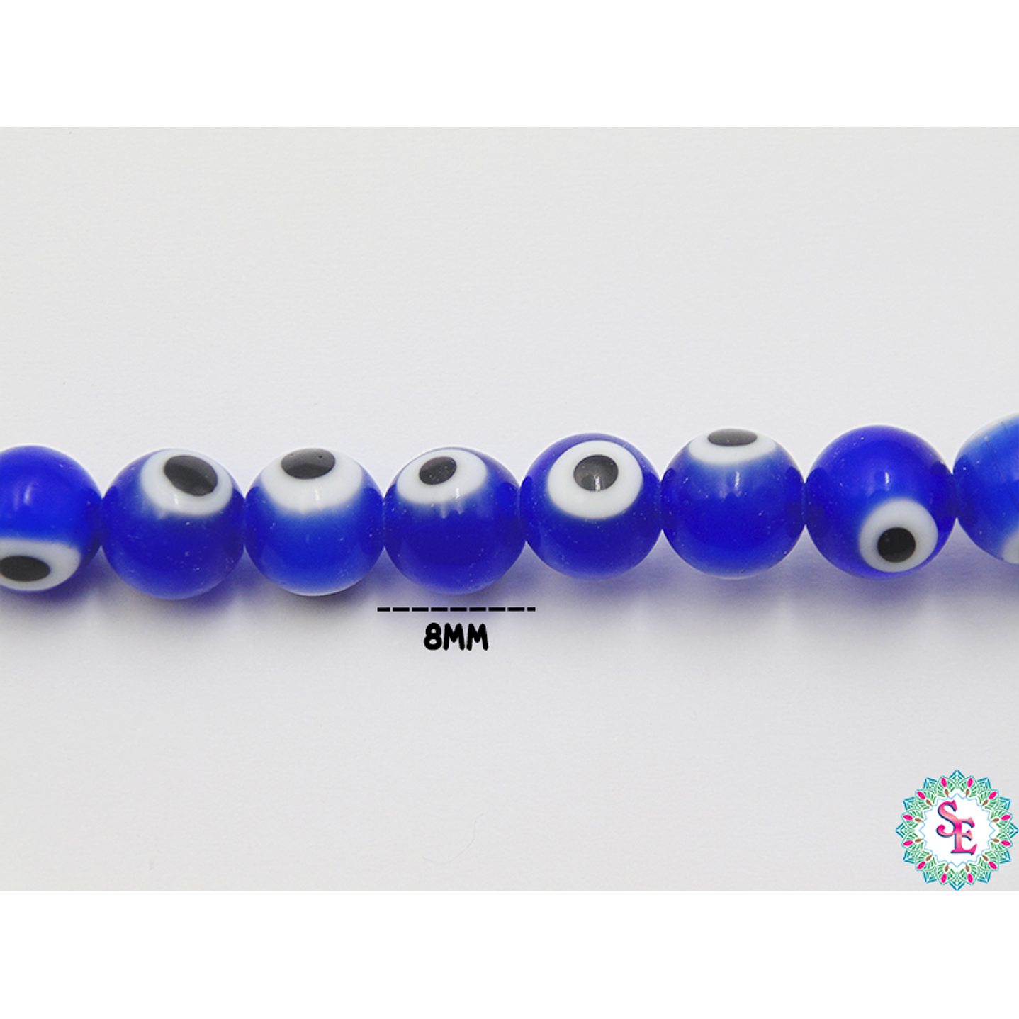 OJO TURCO REDONDO # 8MM AZUL REY 1