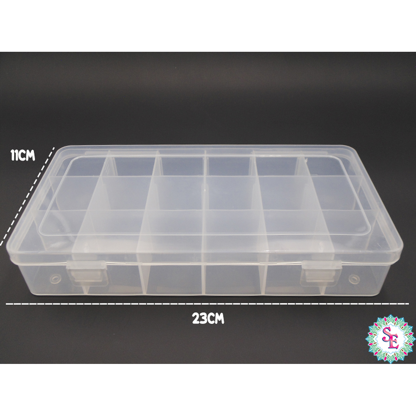 CAJA PLASTICA 23*11MM 18 COMPARTIMIENTOS 1