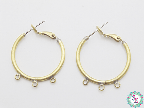 LATON 33 HERRAJE ARETE  CANDONGA  25*2MM X 10 PAR 