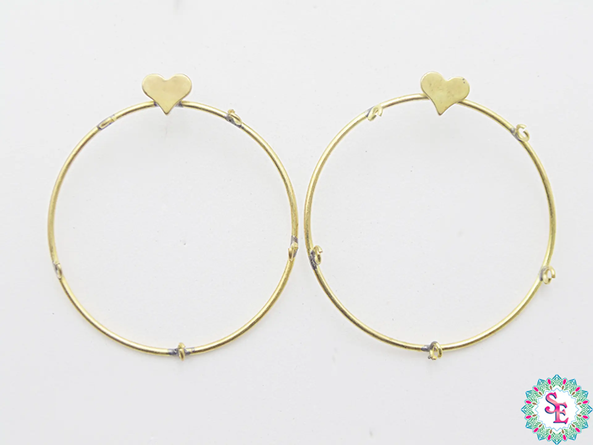 BRASS 28 HARDWARE EARRING 40*1.2MM X 10 PAIR 1