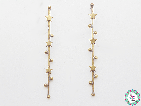 LATON 36 HERRAJE ARETE PALO ESTRELLA 71*2MM X 10 PAR 