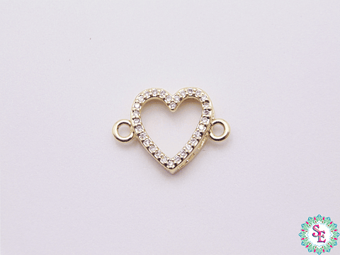 RODIO DORADO CORAZON CIRCON CENTRO 17*12MM