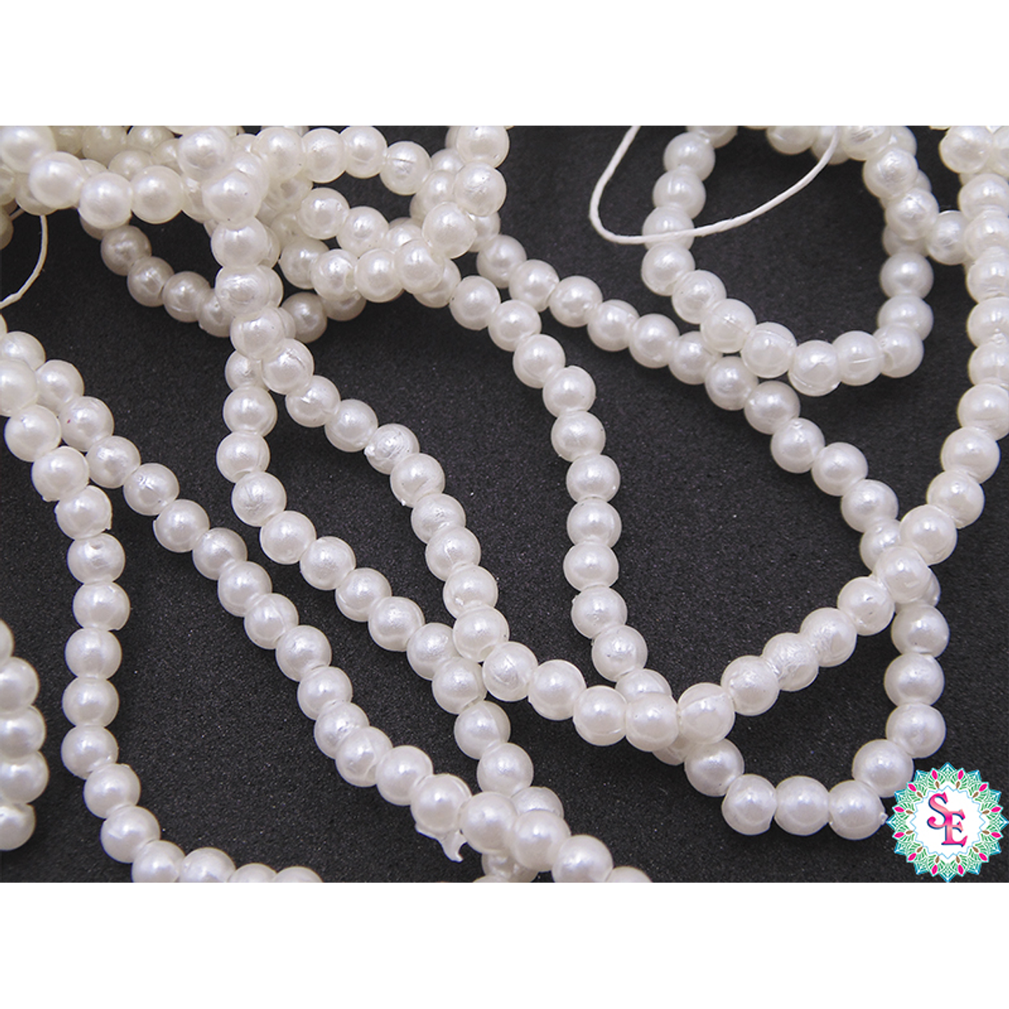 PERLA DE PLASTICO # 4MM BLANCA PQ*500 GRAMOS  1