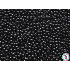 PERLA DE PLASTICO # 4MM NEGRO PQ*500 GRAMOS 