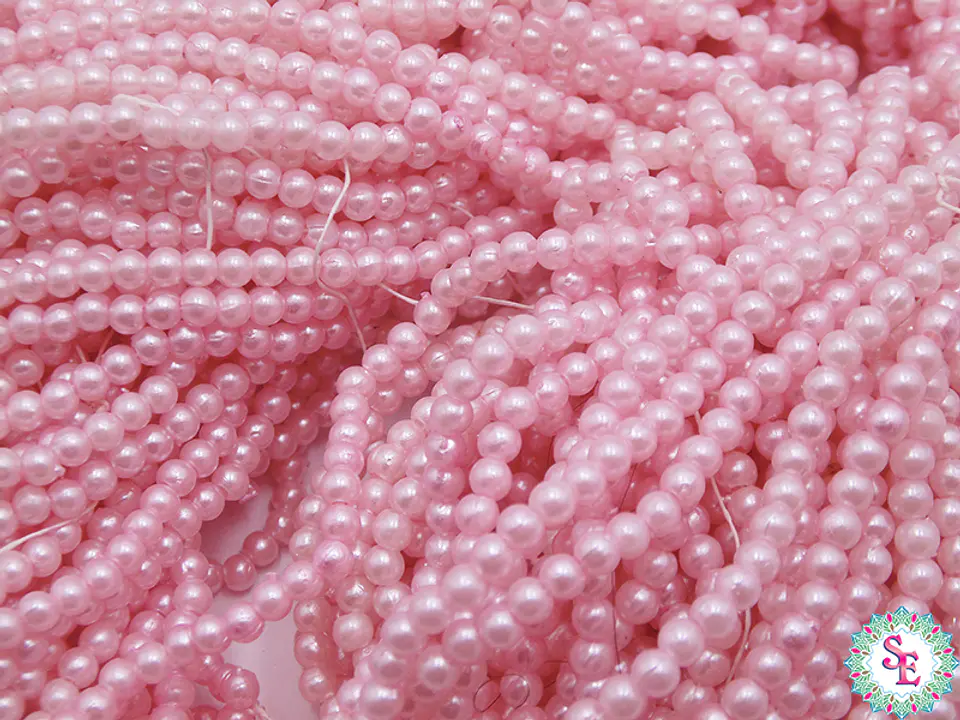 PLASTIC PEARL # 4MM PINK PQ*500 GRAMS 1