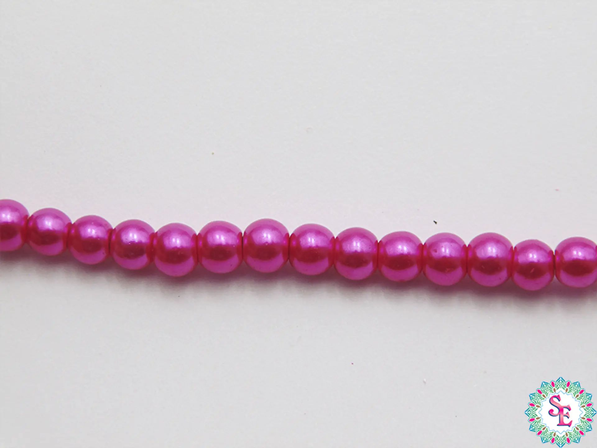 PERLA DE VIDRIO # 4MM FUCSIA FUERTE X 205 UND APROX  1