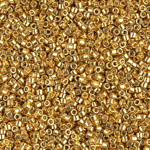 MIYUKI DELICA 11/0 GALVANIZED GOLD DB1832 CONTIENE DURACOAT  X 10 GRAMOS 