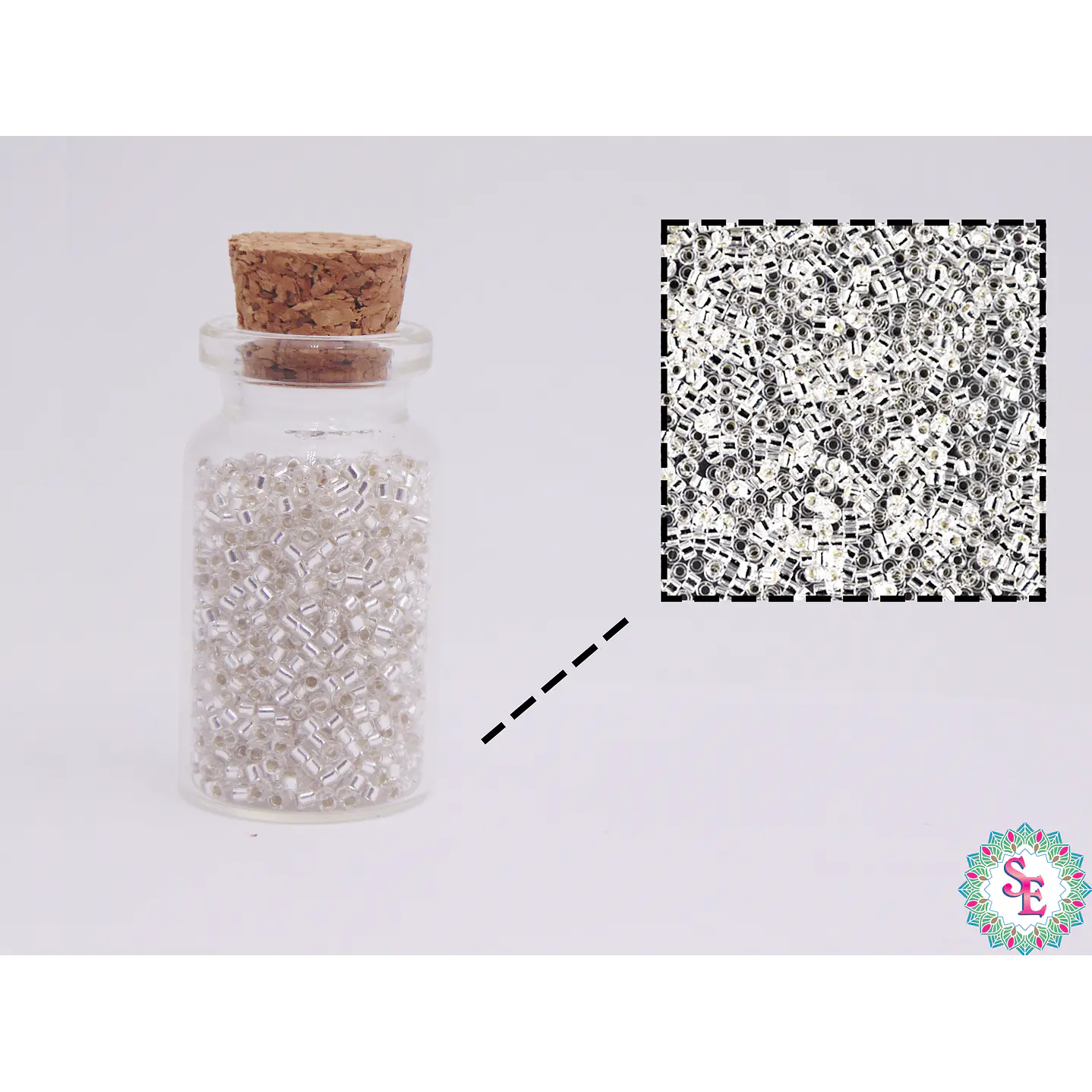 MIYUKI DELICA 11/0 SILVER ID CRISTAL DB0041 X 10 GRAMOS  2