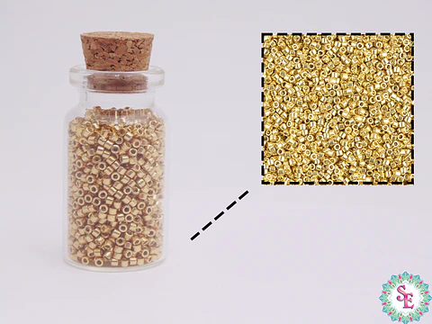 MIYUKI DELICA 11/0 GALVANIZED GOLD DB1832 CONTIENE DURACOAT  X 10 GRAMOS 