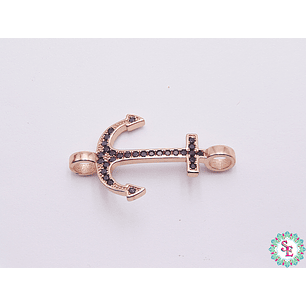 RODIO ANCLA GRANDE ROSADA  CIRCÓN NEGRO 35MM