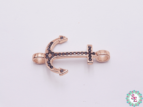 RODIO ANCLA GRANDE ROSADA  CIRCÓN NEGRO 35MM