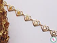 ACERO DORADO CADENA CORAZON CILUETA MARTILLADA 6MM - Miniatura 1