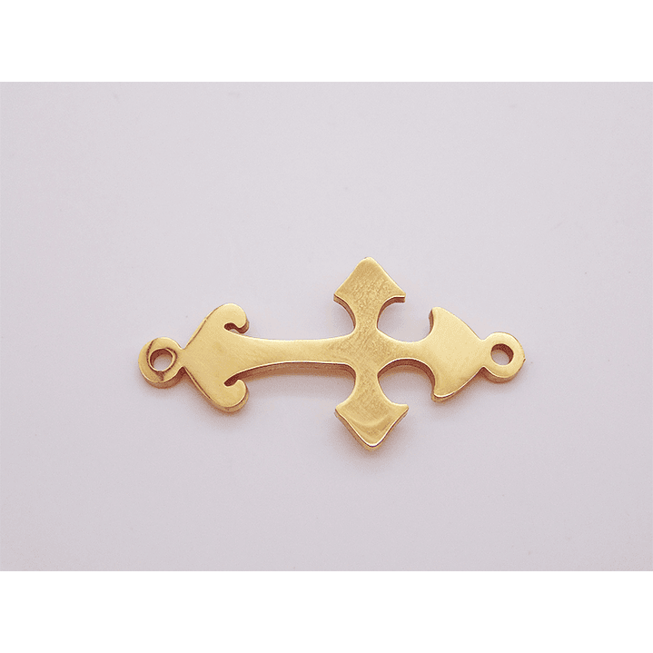 ACERO DORADO TERMINAL PULSERA CRUZ 25*13MM  1