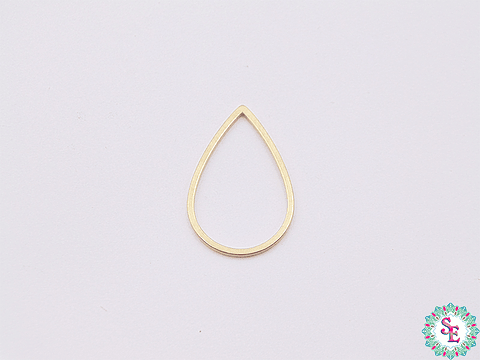 ACERO DORADO LAGRIMA FIGURA 21*14MM 