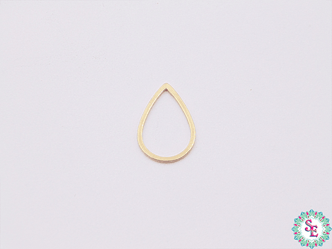 ACERO DORADO LAGRIMA FIGURA 16*11MM 