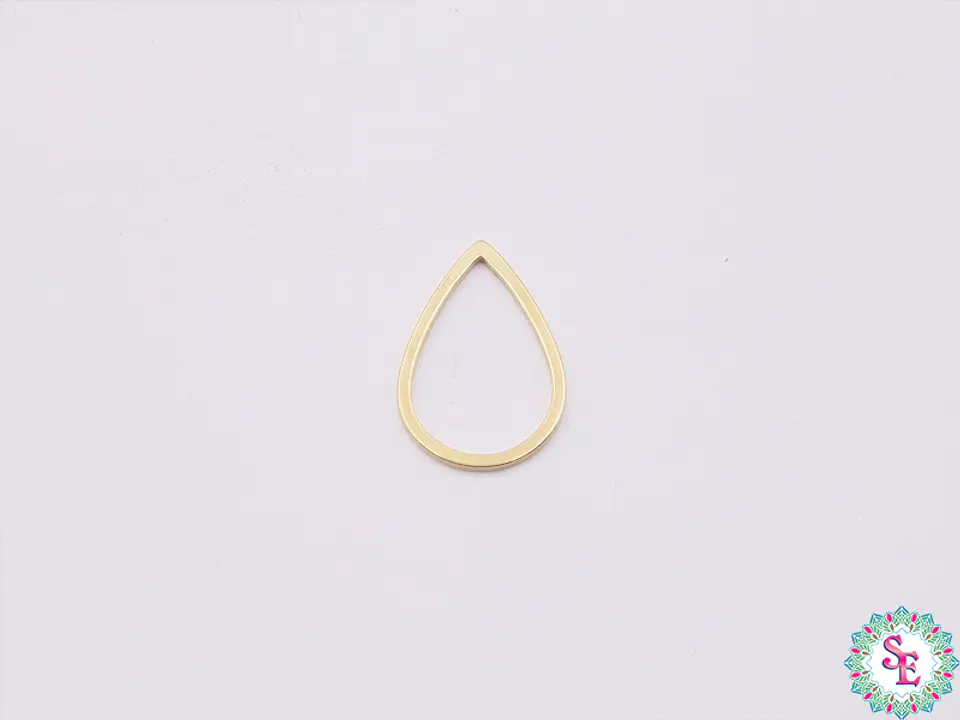 ACERO DORADO LAGRIMA FIGURA 16*11MM  1