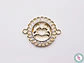 RODIO DORADO MANO CORAZON CIRCON BLANCO 18MM - Miniatura 1