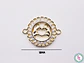 RODIO DORADO MANO CORAZON CIRCON BLANCO 18MM - Miniatura 2