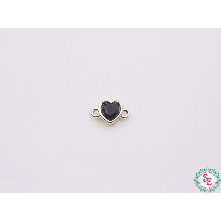 RODIO DORADO CORAZON PQ CIRCÓN NEGRO 5MM 1