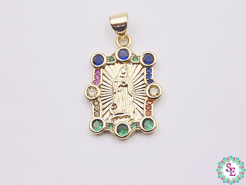 RODIO DORADO DIJE VIRGEN GUADALUPE MIX 23*16MM