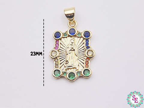RODIO DORADO DIJE VIRGEN GUADALUPE MIX 23*16MM