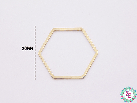ACERO DORADO  FIGURA HEXAGONO 20MM 