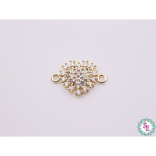 RODIO DORADO CENTRO CORAZON CIRCON MIX 18MM