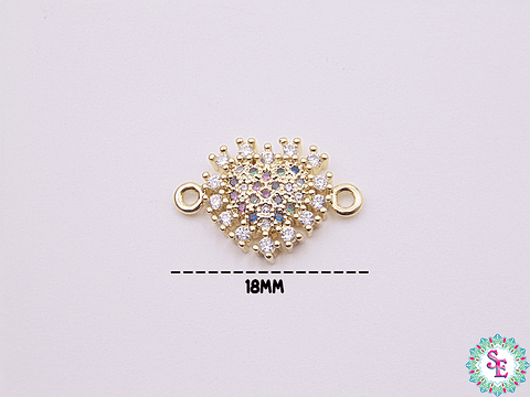 RODIO DORADO CENTRO CORAZON CIRCON MIX 18MM