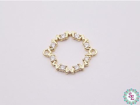 RODIO DORADA CENTRO MAMÁ CIRCÓN BLANCO 17MM