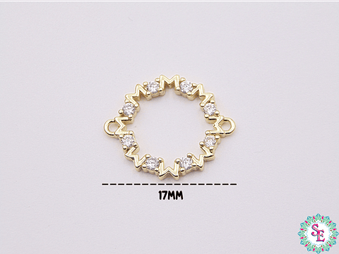 RODIO DORADA CENTRO MAMÁ CIRCÓN BLANCO 17MM