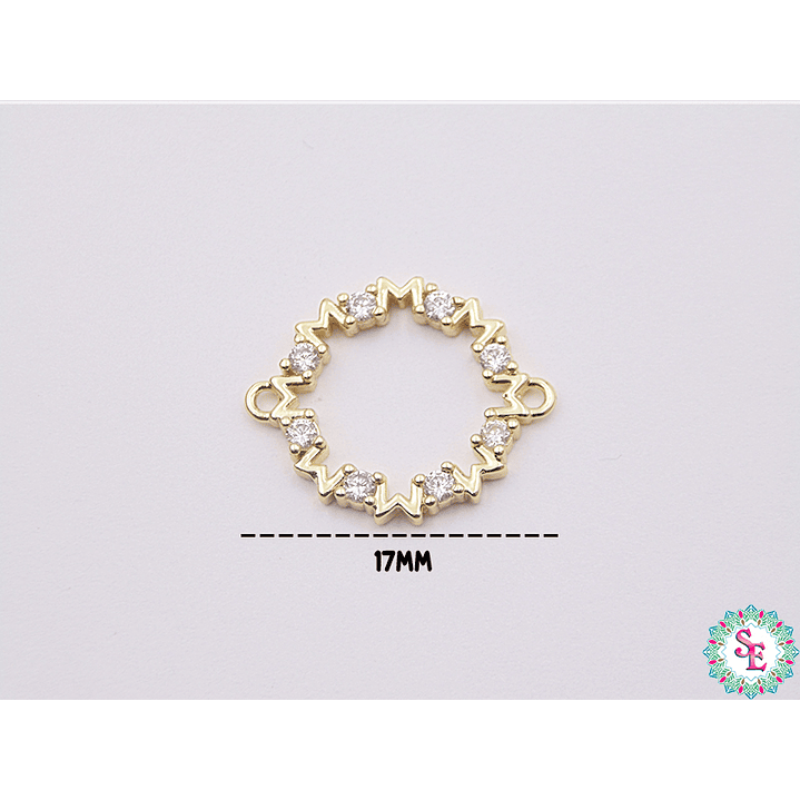 RODIO DORADA CENTRO MAMÁ CIRCÓN BLANCO 17MM 2