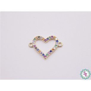RODIO DORADA CENTRO CORAZON CIRCON MIX 19MM