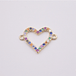 RODIO DORADA CENTRO CORAZON CIRCON MIX 19MM - Miniatura 1