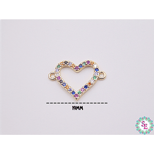 RODIO DORADA CENTRO CORAZON CIRCON MIX 19MM