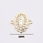 RODIO DORADA VIRGEN GUADALUPE CIRCÓN BLANCO 20MM - thumbnail 2