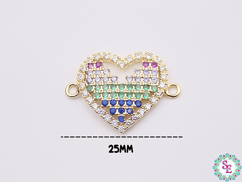 RODIO DORADO CORAZON CENTRO CIRCON MIX 25MM